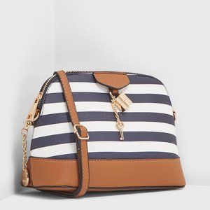 Aldo Crossbody Bag in Navy and White Stripes - DRAOSWEN4